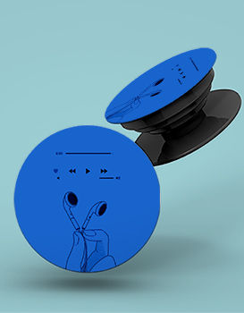 Earphone Music Blue - Pop Gripper