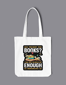 TOO MANY BOOKS - Tote Bag