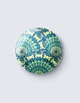 Rangoli Pattern Green - Badge