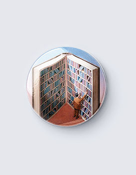 Library in Book - Badge