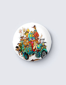 Indian caricature - Badge