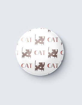 Cat caricature - Badge