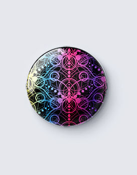 Geometric Pattern Black New - Badge