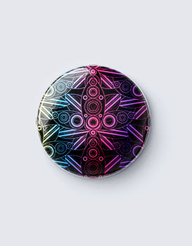 Geometric Pattern Black - Badge