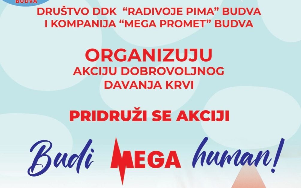 Pridruži se akciji dobrovoljnog davanja krvi u Mega Mall-u