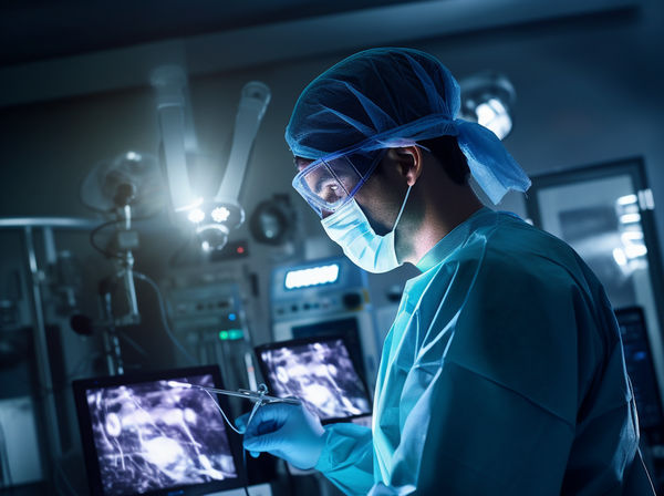 doctor monitoring a colonoscopy