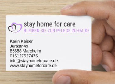 stay home for care "bleiben Sie zur Pfle