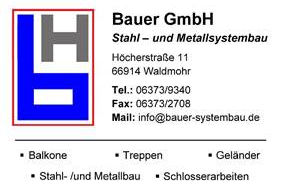 Bauer GmbH Stahl und Metallsystembau