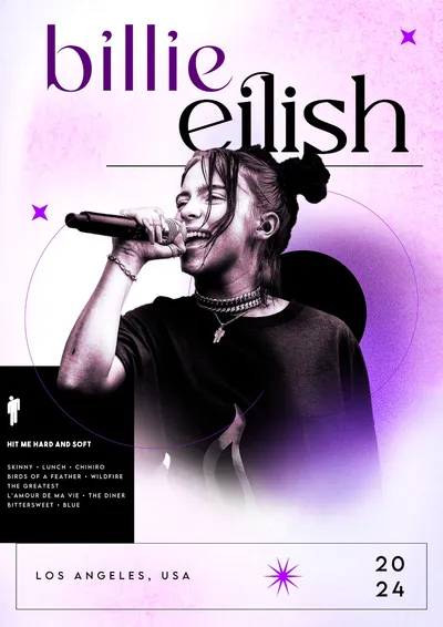 Billie Eilish Hit Me Hard and Soft Poster