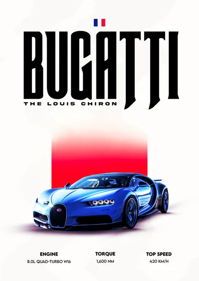 Bugatti Chiron Poster