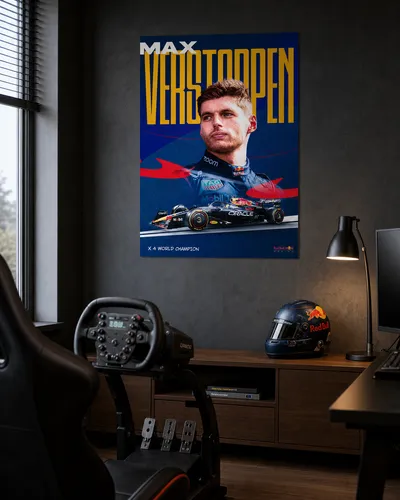 Max Verstappen – 4x World Champion Red Bull Racing Poster