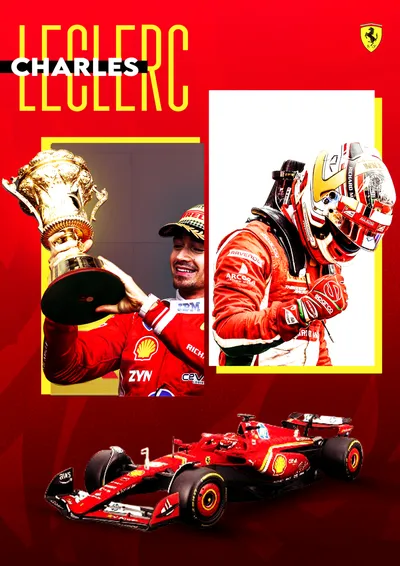 Charles Leclerc Ferrari Poster