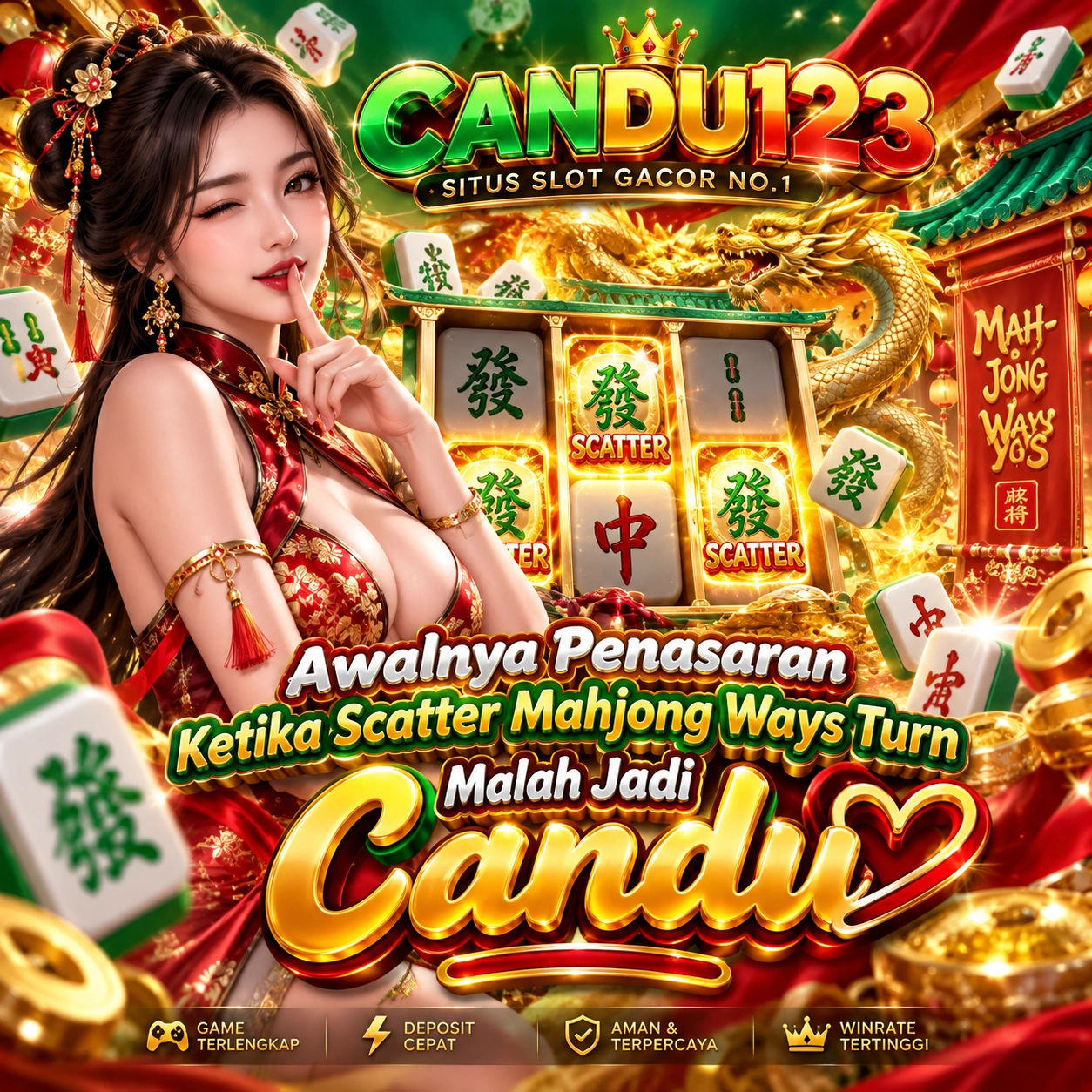 CANDU123 $ Awalnya Penasaran, Ketika Scatter Mahjong Ways Turn Malah Jadi Candu