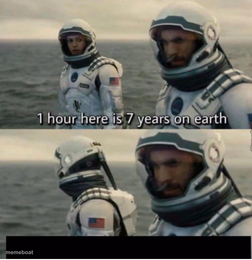 1 Hour Here Is 7 Years on Earth - meme generator image preview