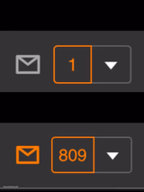 1 notification vs. 809 notifications with message