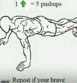 1 Up = 5 Pushups