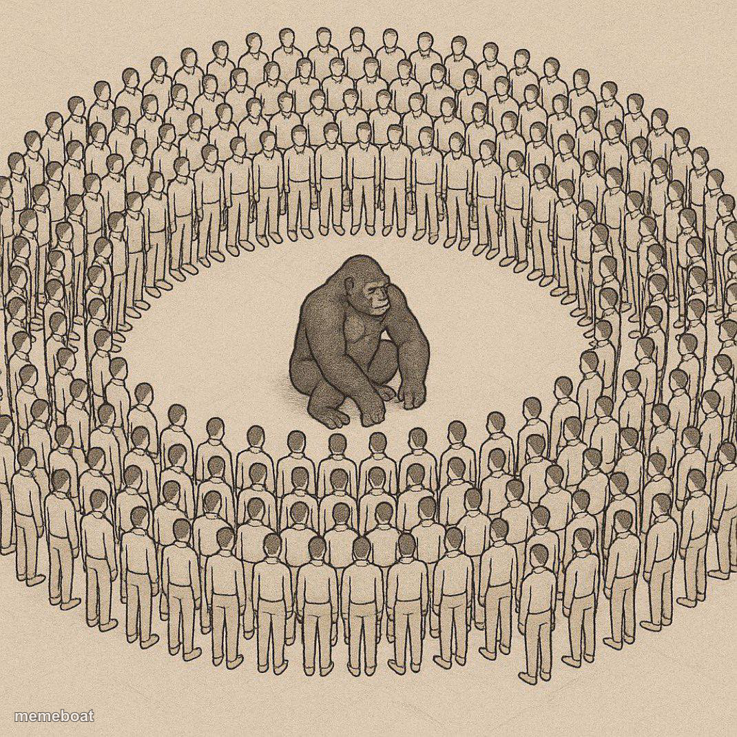 100 Men Vs Gorilla - meme generator image preview