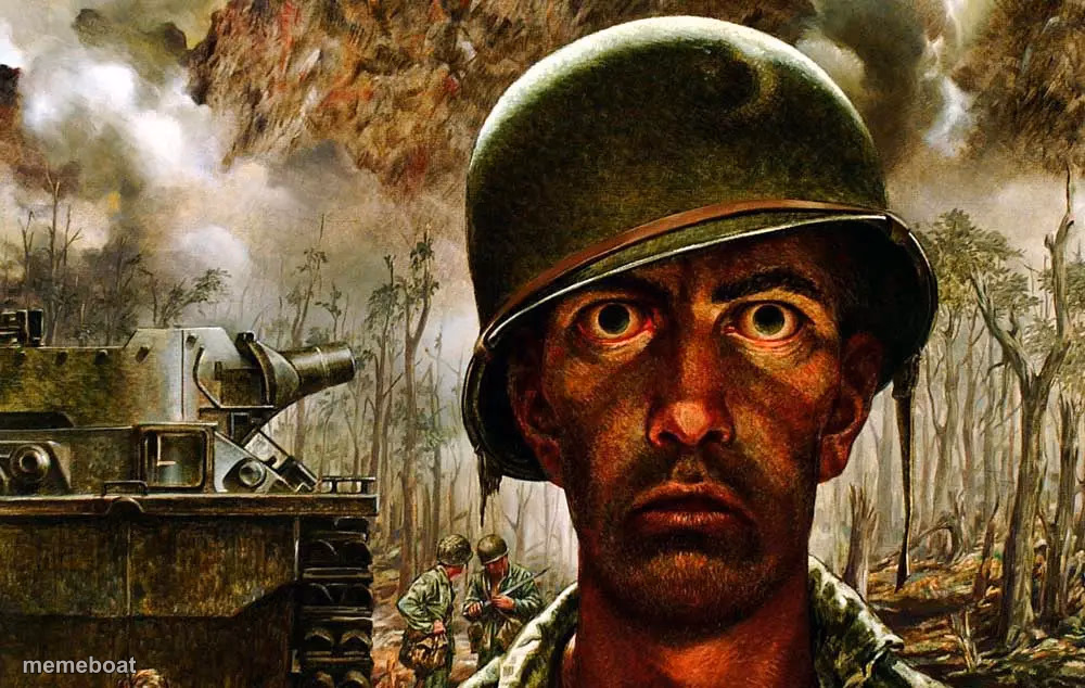 1000 Yard Stare - meme generator image preview