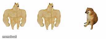 2 buff doge vs 1 cheems - meme generator image preview