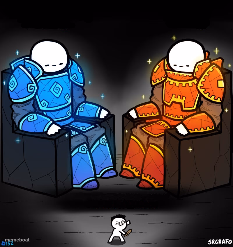 2 gods and a peasant - meme generator image preview