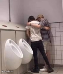 2 guys, 1 urinal - meme generator image preview