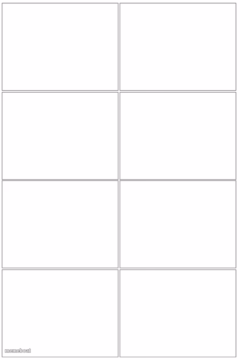 2x4 panel empty comic - meme generator image preview