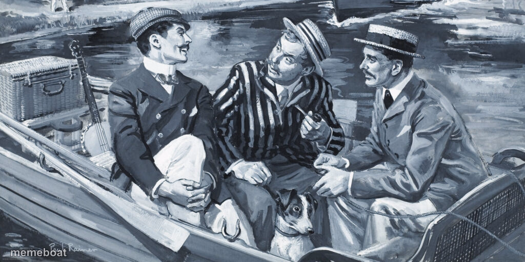 3 men in a boat - meme generator image preview