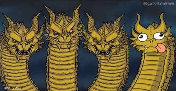 4 headed dragon - meme generator image preview