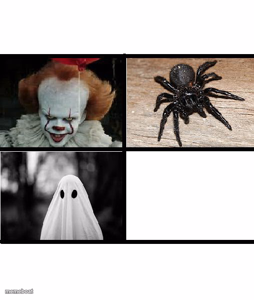4 Scary things - meme generator image preview