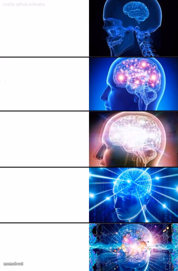 5-Tier Expanding Brain - meme generator image preview