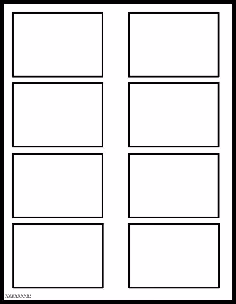 8 Panel Blank Comic - meme generator image preview