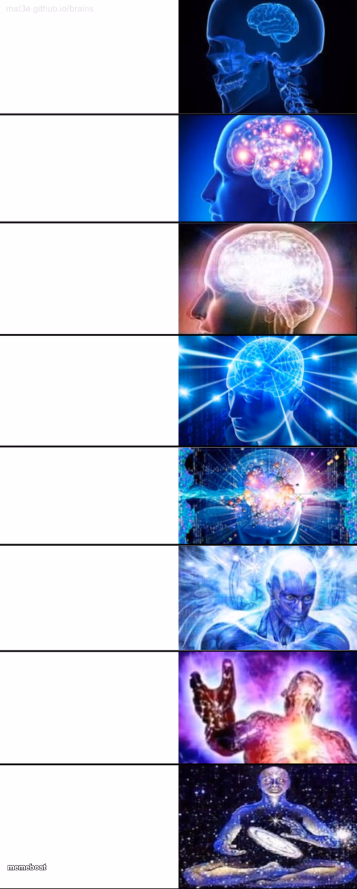 8-Tier Expanding Brain - meme generator image preview