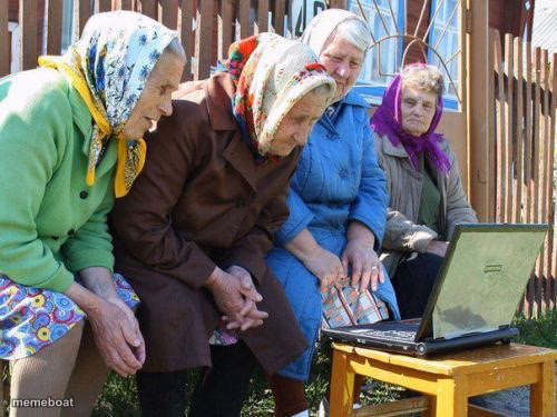 Babushkas On Facebook - meme generator image preview