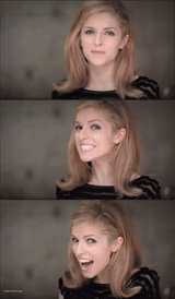 Anna Kendrick Three Faces