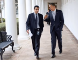 Kal Penn And Obama Walking