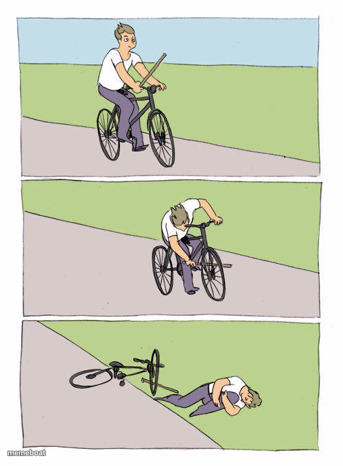 Bike Fall - meme generator image preview