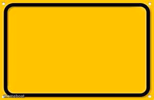 Blank Yellow Sign - meme generator image preview
