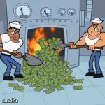 Burning Money - meme generator image preview