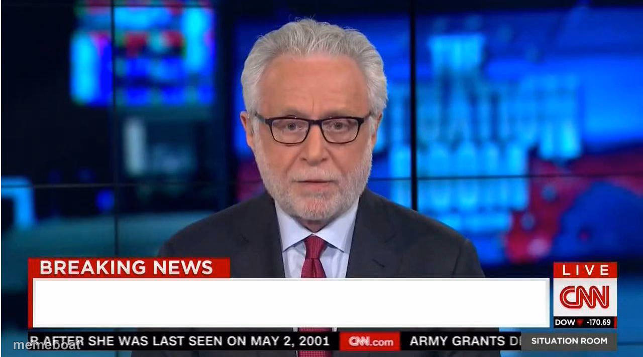 Wolf Blitzer Breaking News - meme generator image preview