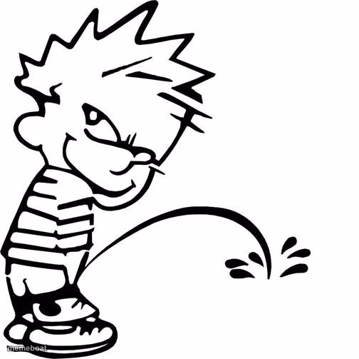 Calvin Peeing - meme generator image preview
