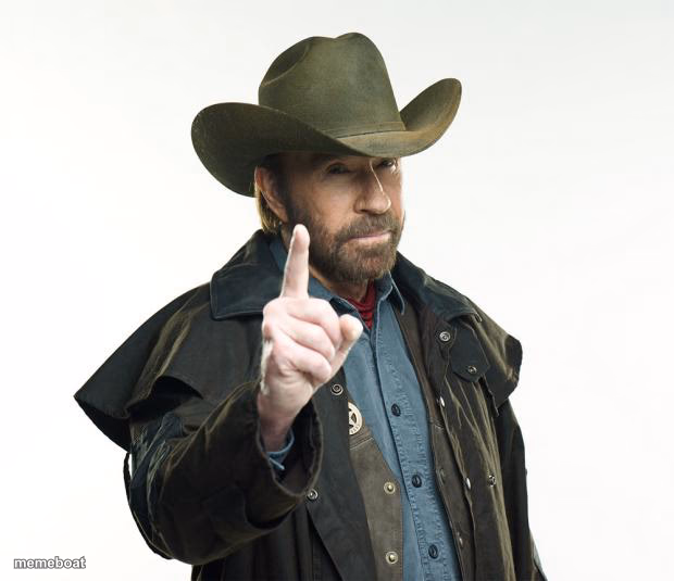 Chuck Norris Finger - meme generator image preview