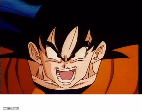Crosseyed Goku - meme generator image preview