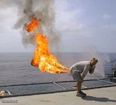Fire Fart Guy - meme generator image preview