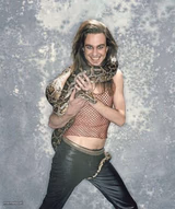 Man With Python Snake