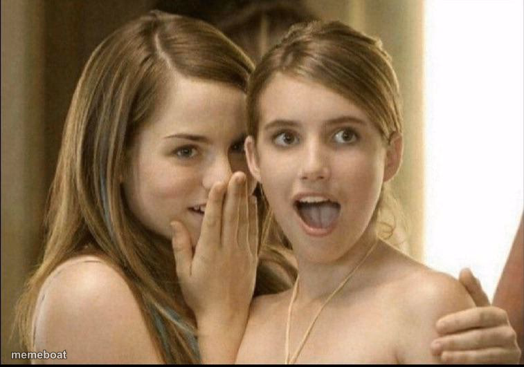 Girls whispering - meme generator image preview