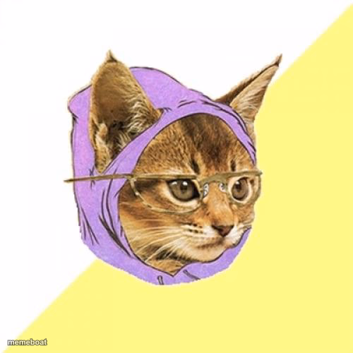 Hipster Kitty - meme generator image preview