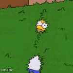 Homer disappears into bush - meme generator image preview