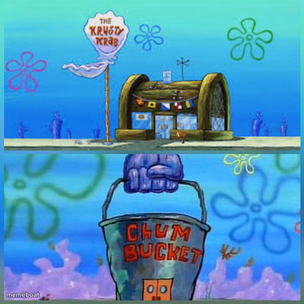 Krusty Krab Vs Chum Bucket - meme generator image preview