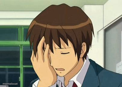 Kyon Face Palm - meme generator image preview