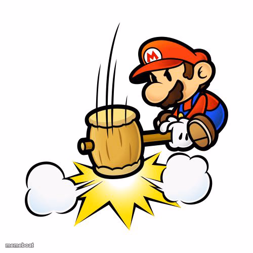 Mario Hammer Smash - meme generator image preview